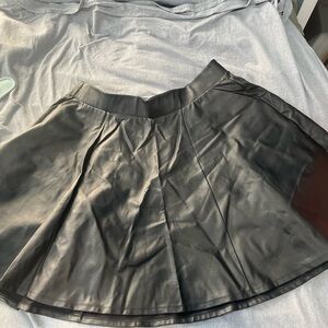 Torrid Black Faux Leather SkaterSkirt
